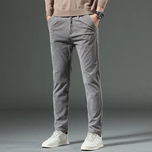 Graue Herren Chino Hosen Slim Fit - Norvielle