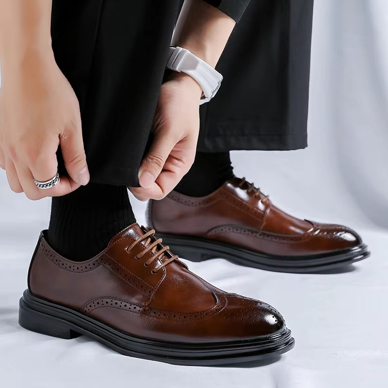 Herrenschuhe Klassisch Flügelspitze e Business Schuhe