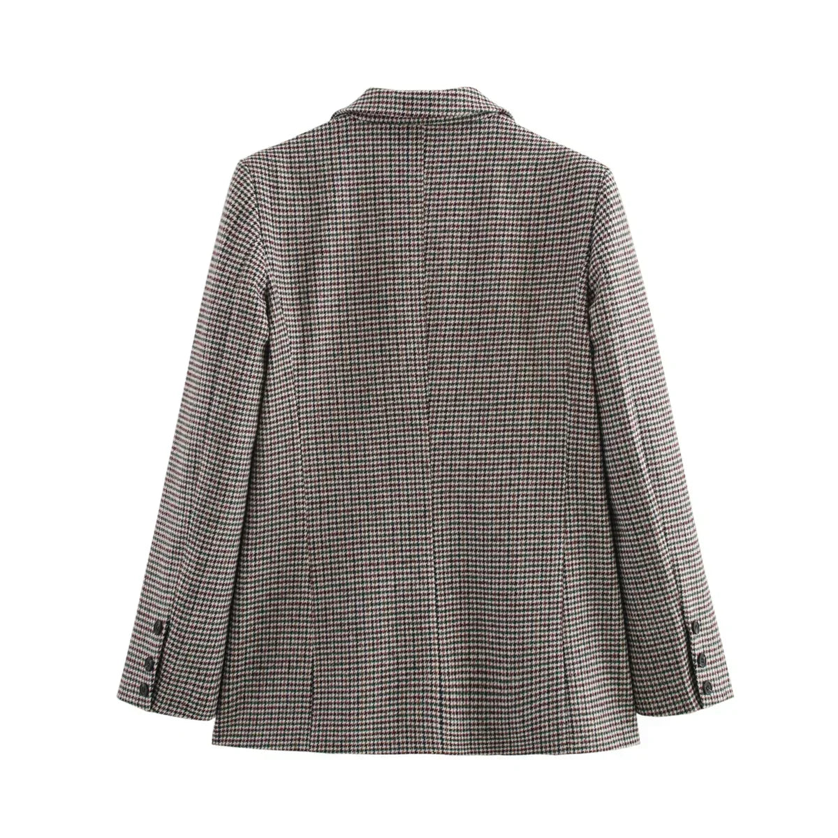 Damen Blazer Kariert Oversized Klassisch