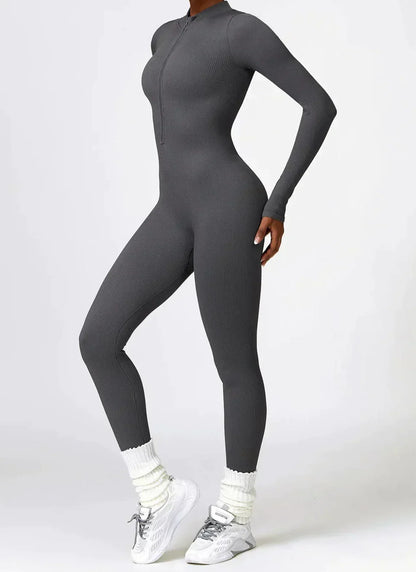 Damen Sportanzug Stretch Jumpsuit Aktiv