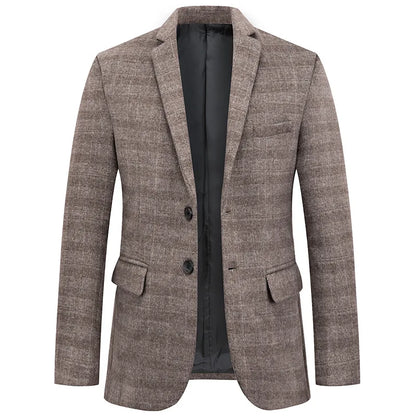 Herren Blazer Grau Khaki Slim Fit - Norvielle