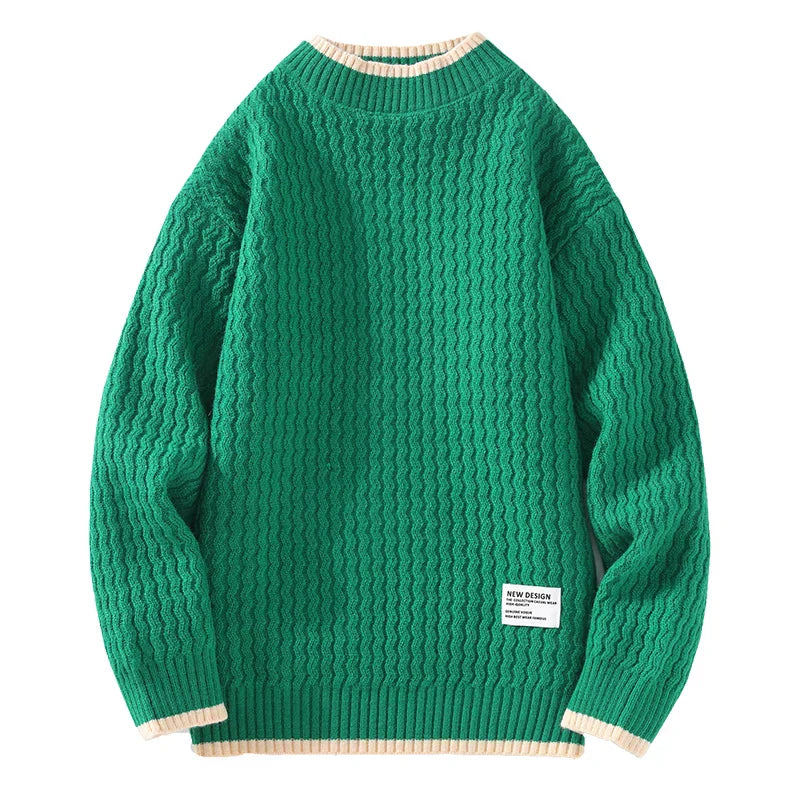 Herren Strickpullover Strukturiert Modern
