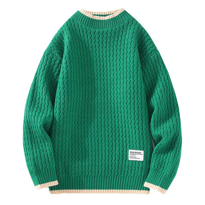 Herren Strickpullover Strukturiert Modern