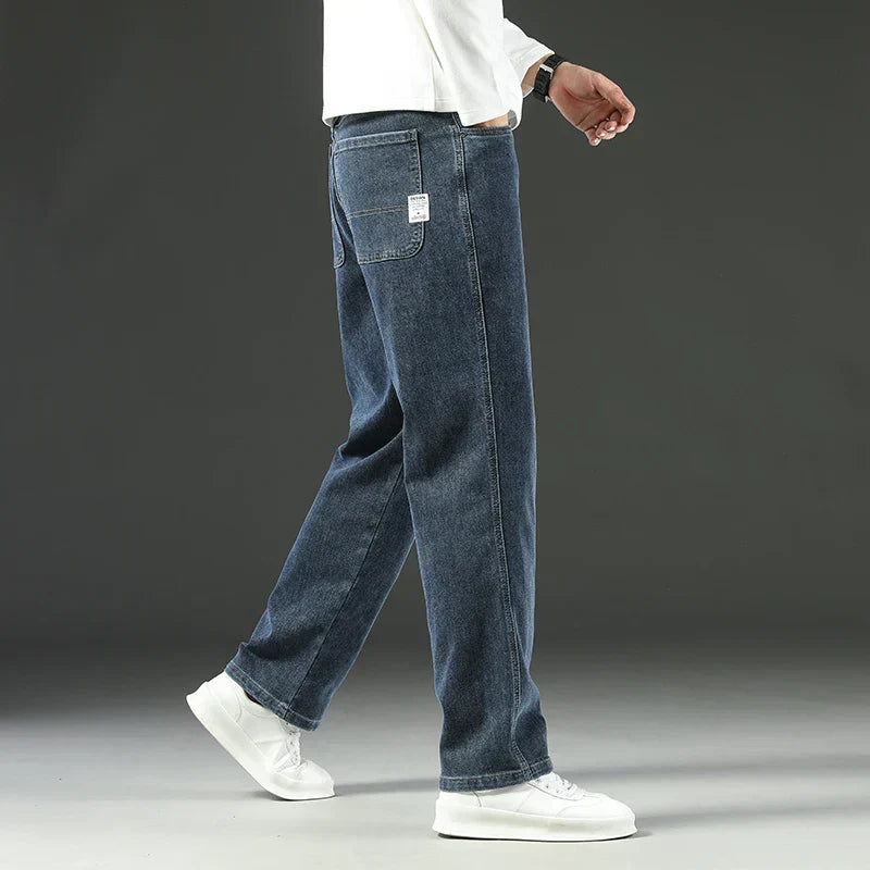 Herren Relaxed Fit Jeans Weit Bequem - Norvielle