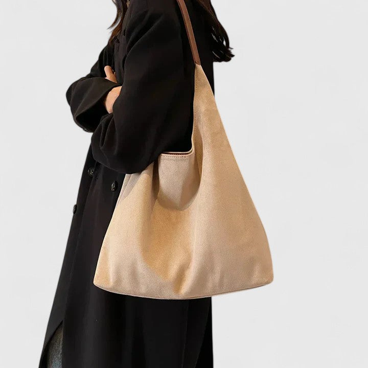 Damen Schultertasche Minimalistisch Leder