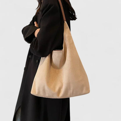 Damen Schultertasche Minimalistisch Leder