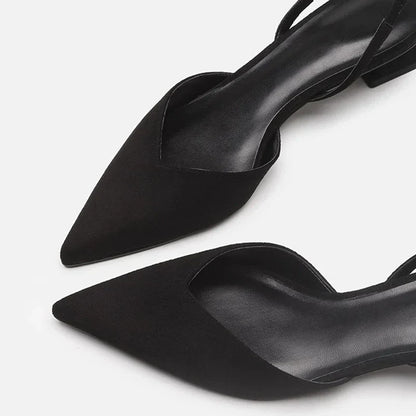 Damen Slingback Schuhe Spitz Absatz
