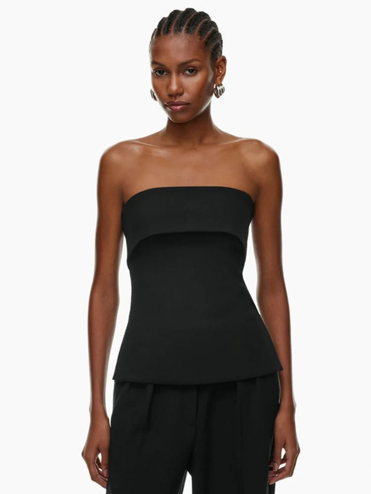 Damen Trägerloses Bandeau- Sommer Oberteil