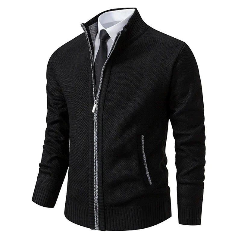 Damen Strickcardigan Reißverschluss Warm