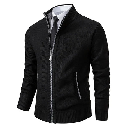 Damen Strickcardigan Reißverschluss Warm