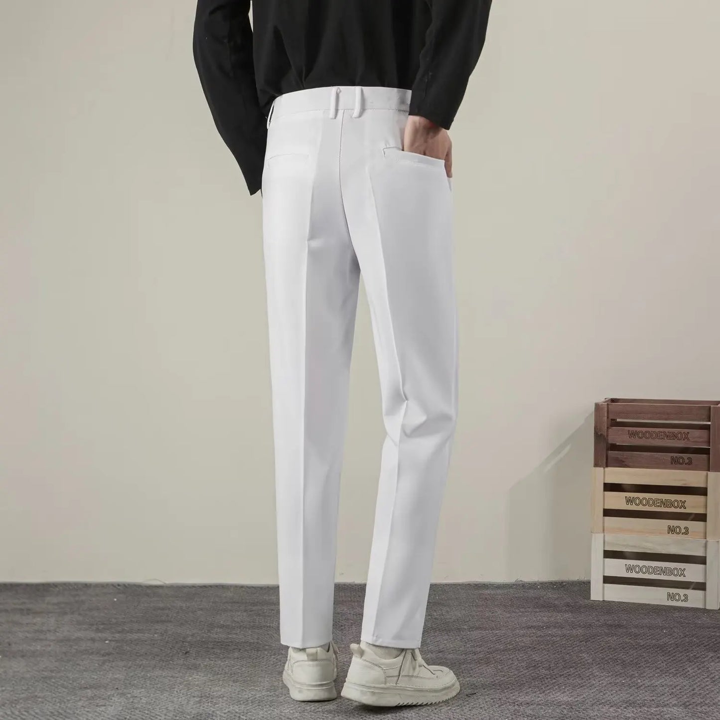 Herren Slimfit Hosen Elegant Bürohosen