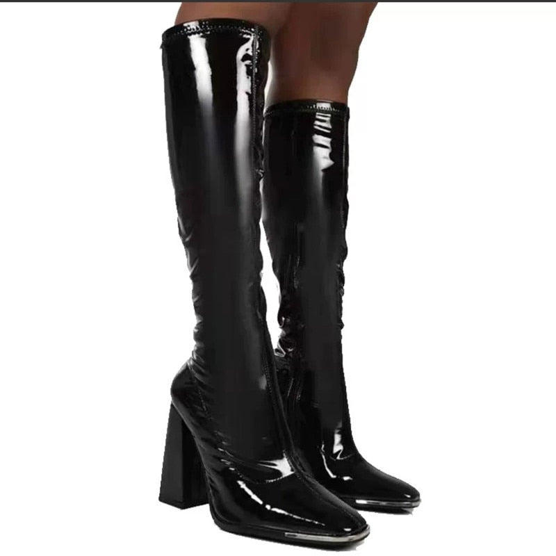 Heidi Damen Stiefel Retro High Heel Schuhe