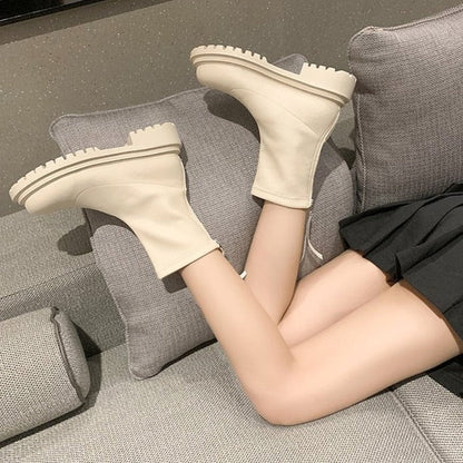 Damen Stiefel Lässig Bequem