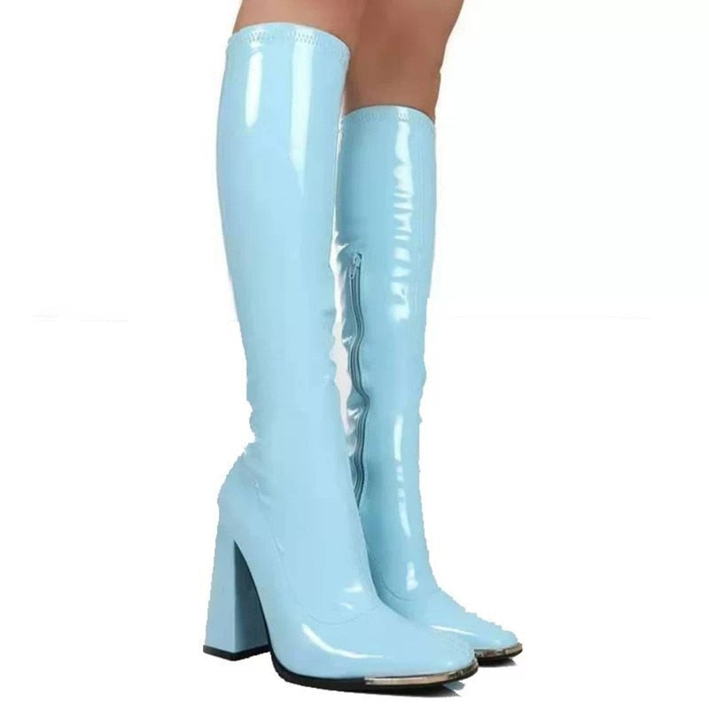 Heidi Damen Stiefel Retro High Heel Schuhe