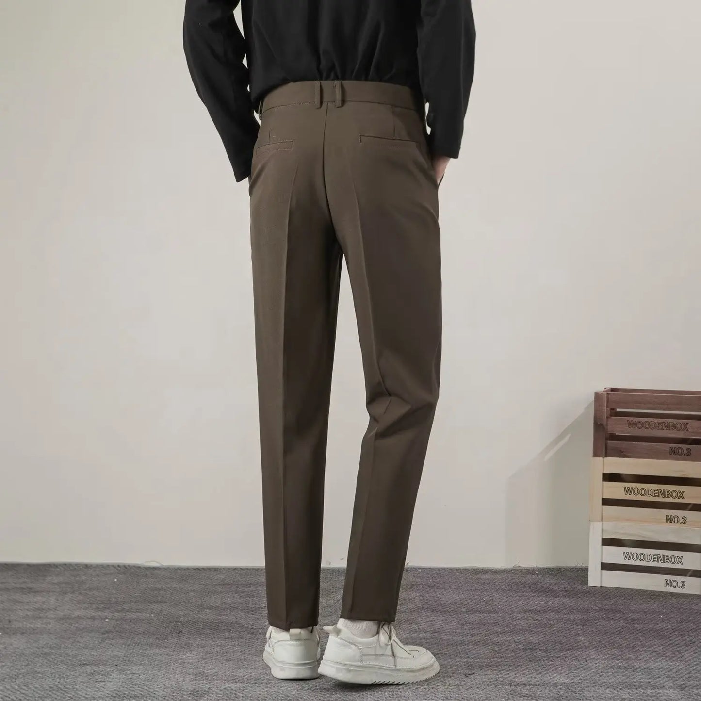 Herren Slimfit Hosen Elegant Bürohosen
