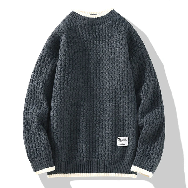 Herren Strickpullover Strukturiert Modern