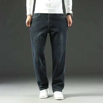 Herren Relaxed Fit Jeans Weit Bequem