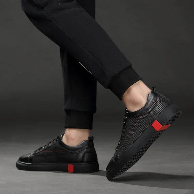 Herren Leder Sneaker Elegantes Design
