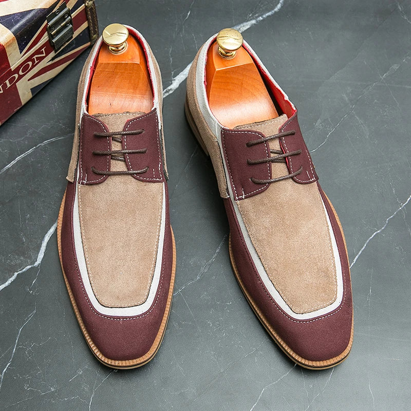 Herren Wildlederschuhe Braun Elegant