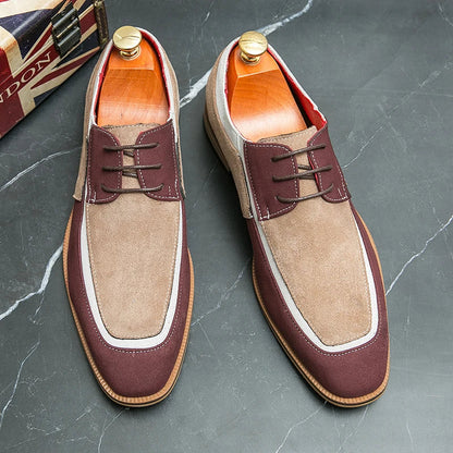 Herren Wildlederschuhe Braun Elegant