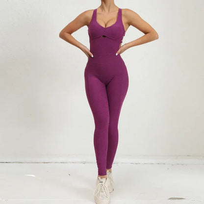 Damen Sport-Overall Rückenfrei Bequem