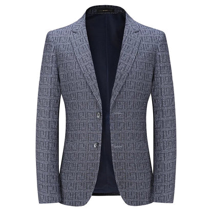 Herren Blazer Schmal Geometrisches Muster Modern