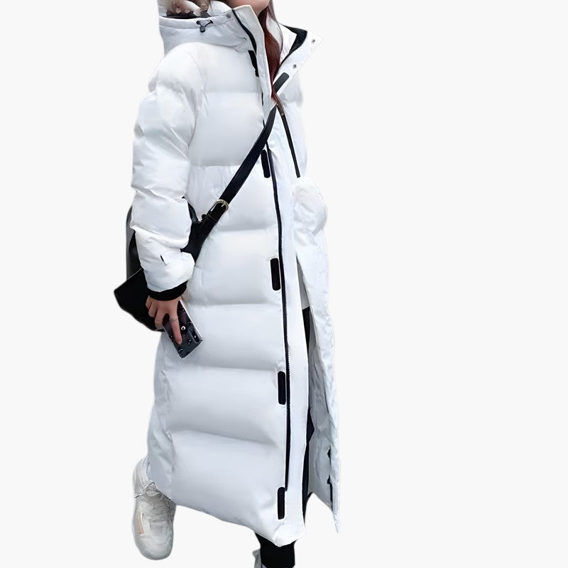 Damen Wintermantel Lang Kapuzenpuffer Warm
