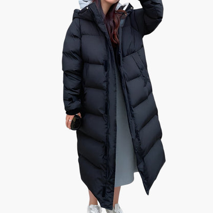 Damen Wintermantel Lang Kapuzenpuffer Warm - Norvielle