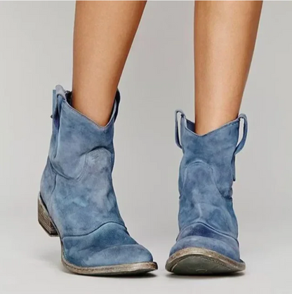 Damen Westernstiefel Wildleder Elegantes Design