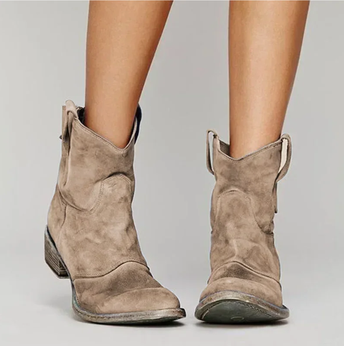 Damen Westernstiefel Wildleder Elegantes Design