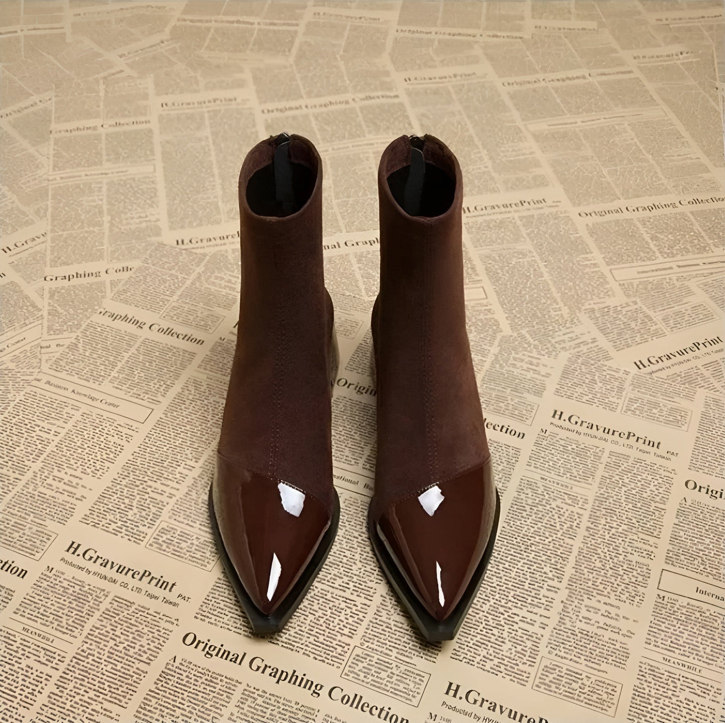 Damen Winterstiefel Mit Blockabsatz