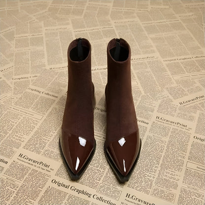 Damen Winterstiefel Mit Blockabsatz