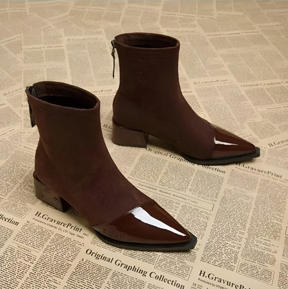 Damen Winterstiefel Mit Blockabsatz