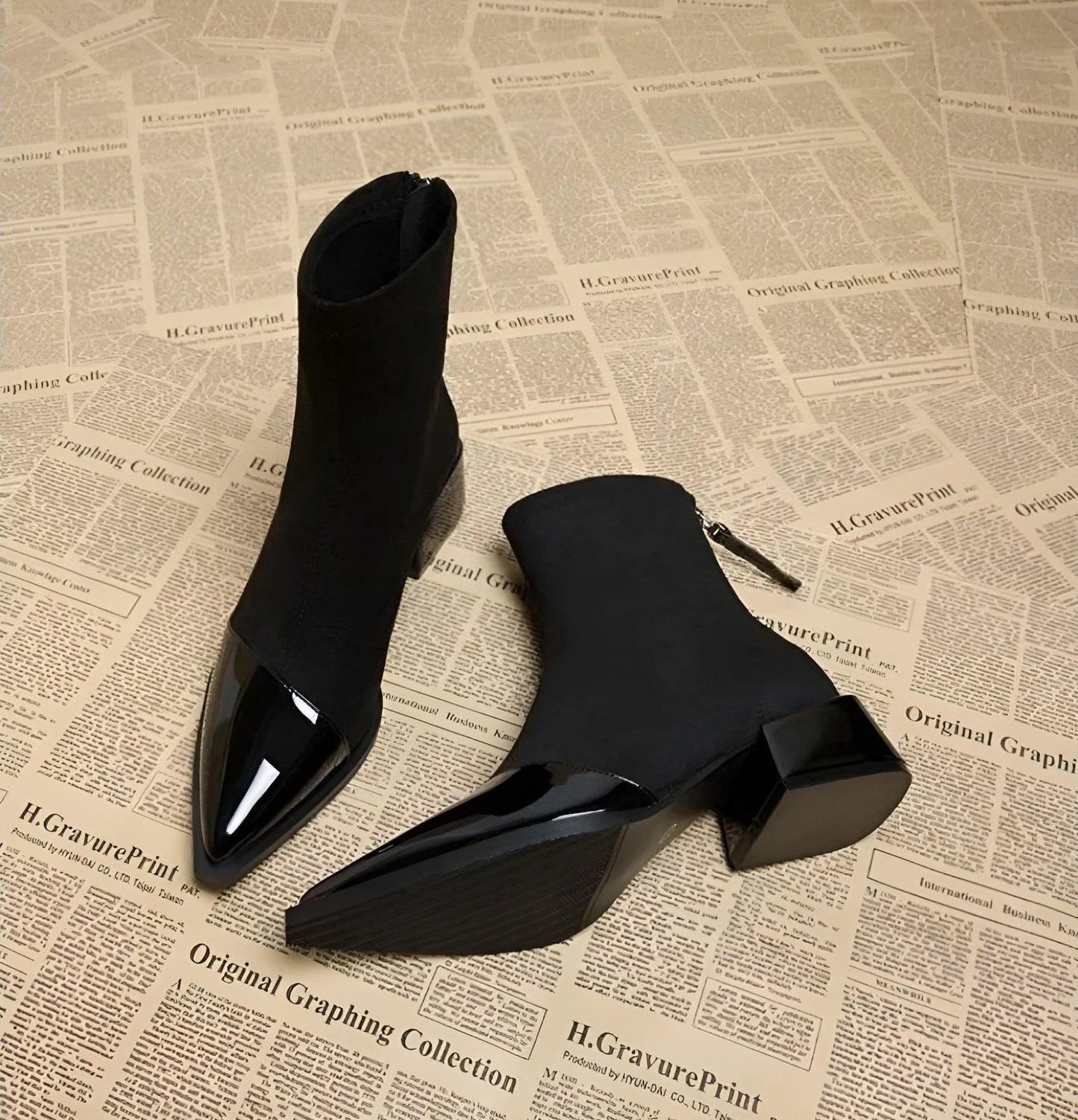 Damen Winterstiefel Mit Blockabsatz