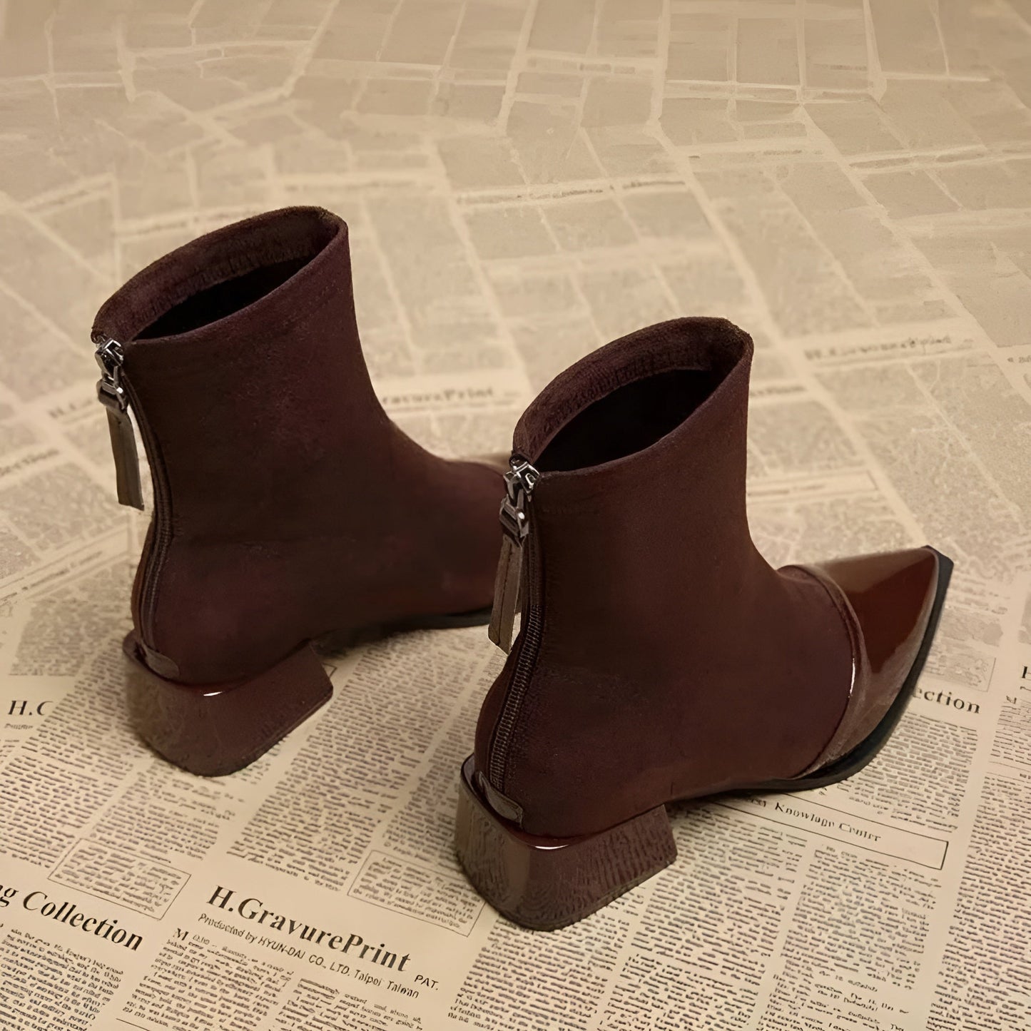 Damen Winterstiefel Mit Blockabsatz