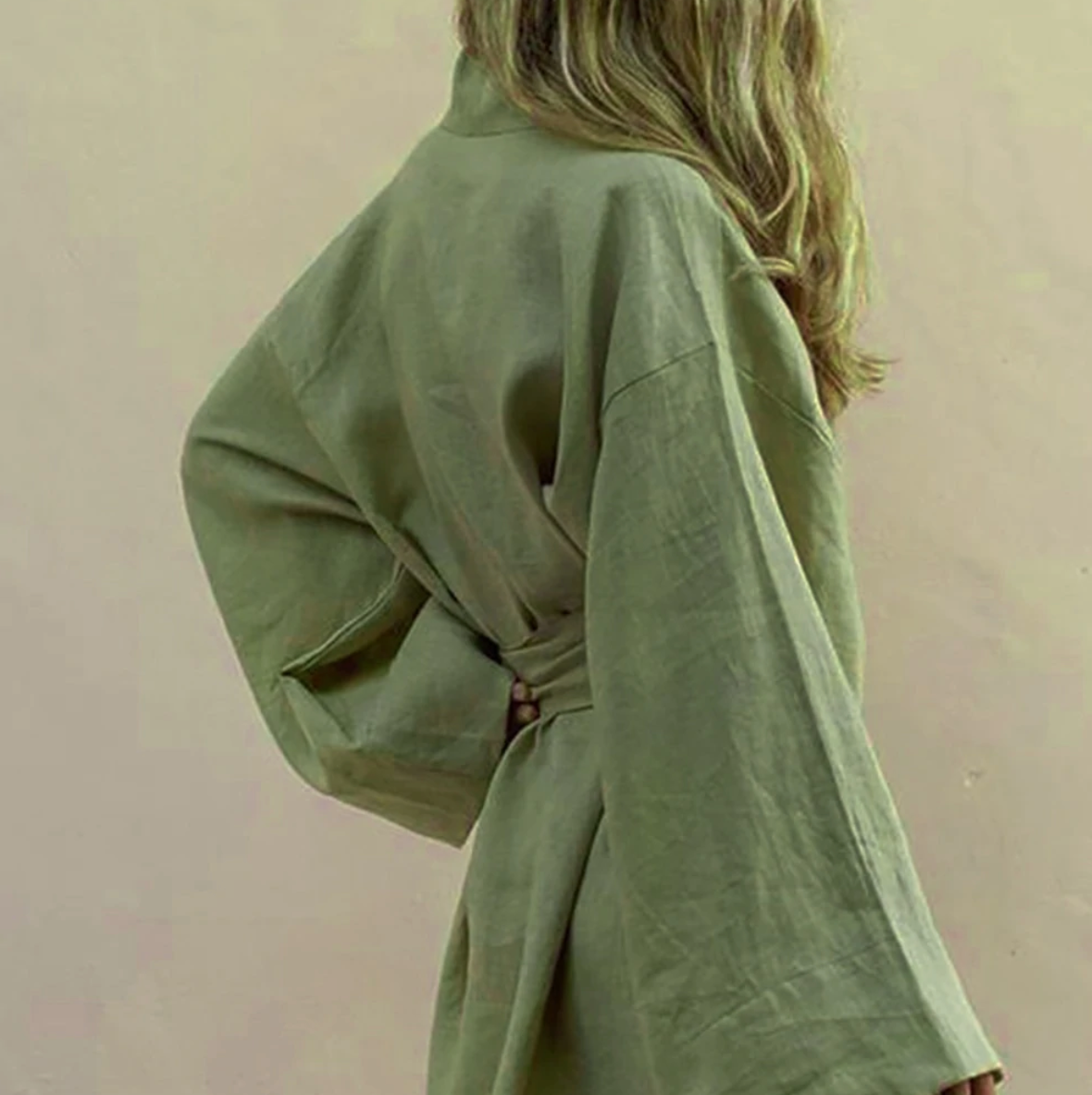 Damen Kimono Abendkleid Seidengürtel Elegantes