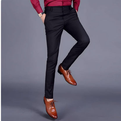 Herren Business-Anzug-Hose Schwarz Elegant - Norvielle