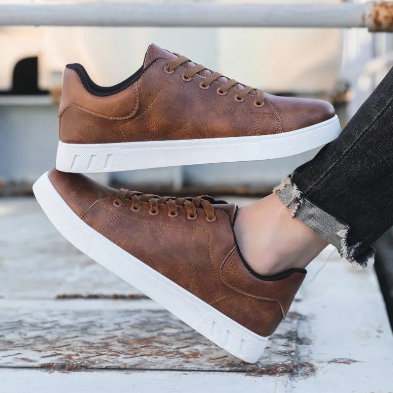 Herren Leder Schuhe Klassisch Braun - Norvielle