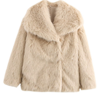 Damen Kunstfelljacke Warm Elegant
