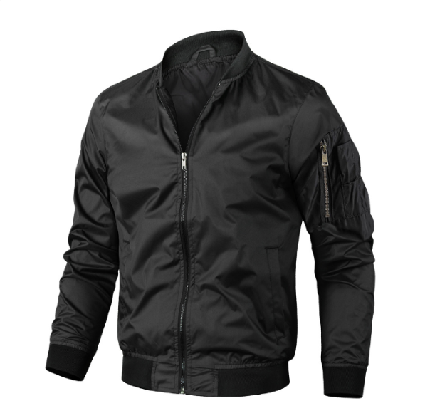 Herren Bomberjacke Warm Isoliert Leder