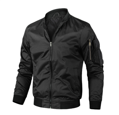 Herren Bomberjacke Warm Isoliert Leder