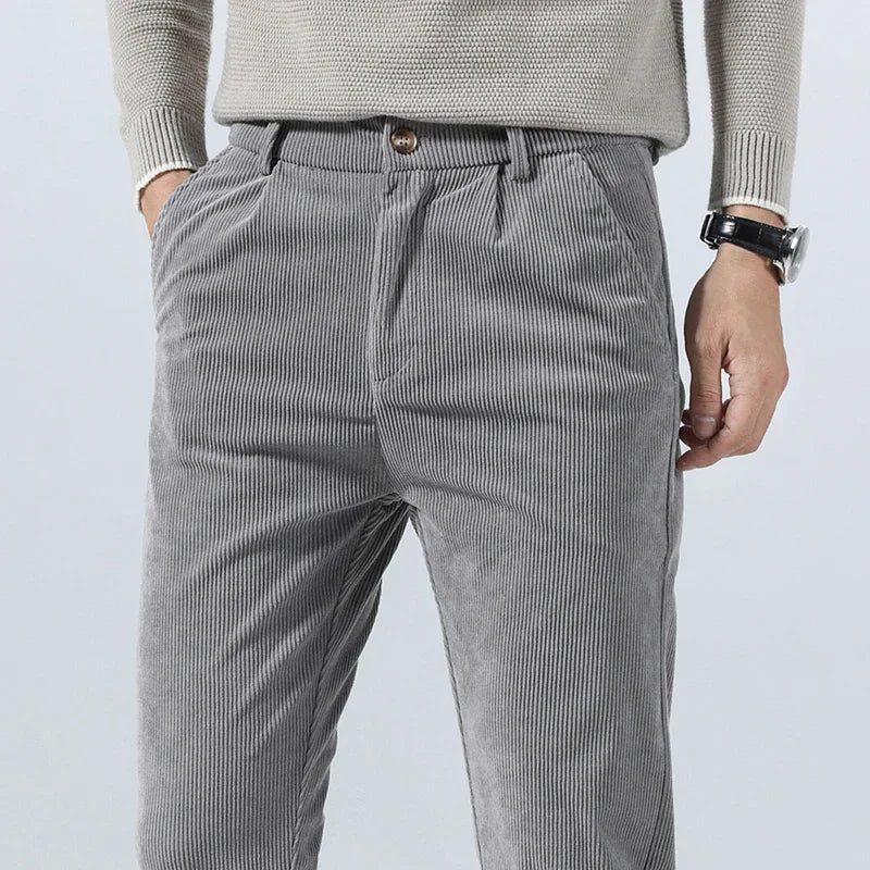 Graue Herren Chino Hosen Slim Fit