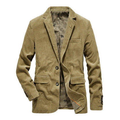 Herren Blazer Braun Cord Elegant Klassisch