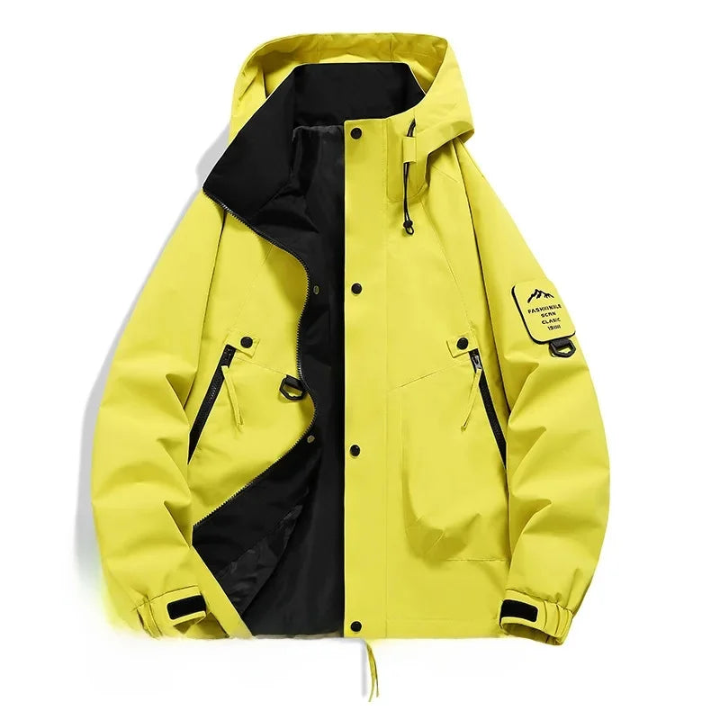 Herren Outdoor-Jacke Kapuze Reißverschluss