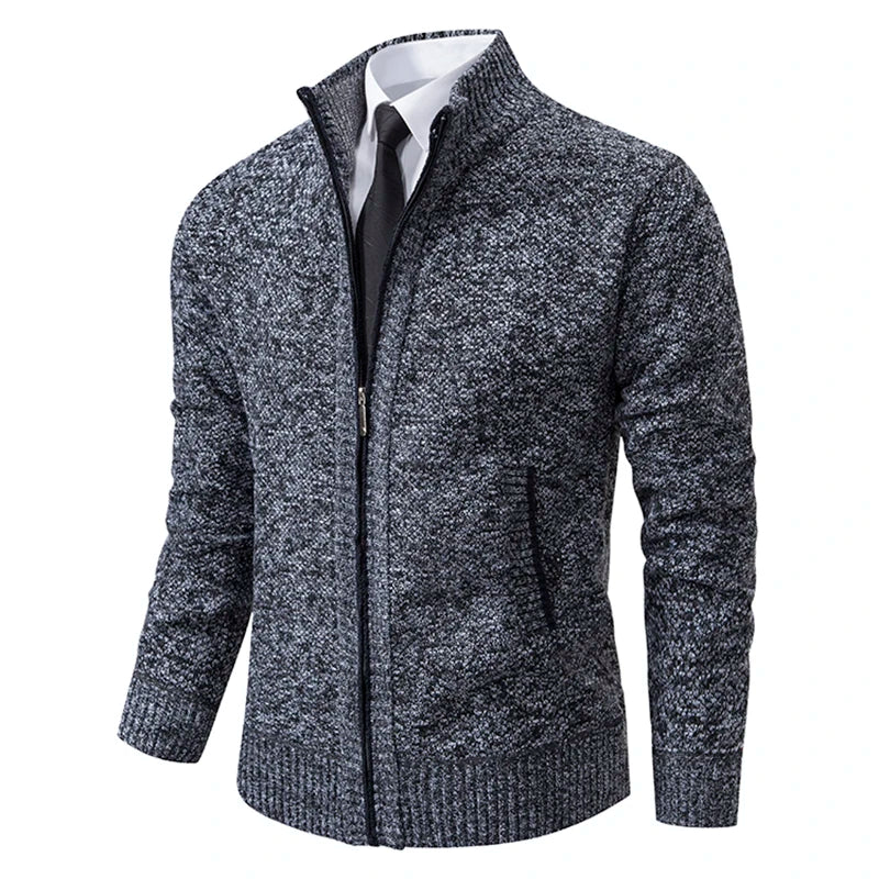 Damen Strickcardigan Reißverschluss Warm