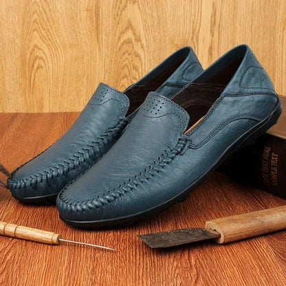 Herren Loafer Italienisches Leder Schwarz - Norvielle