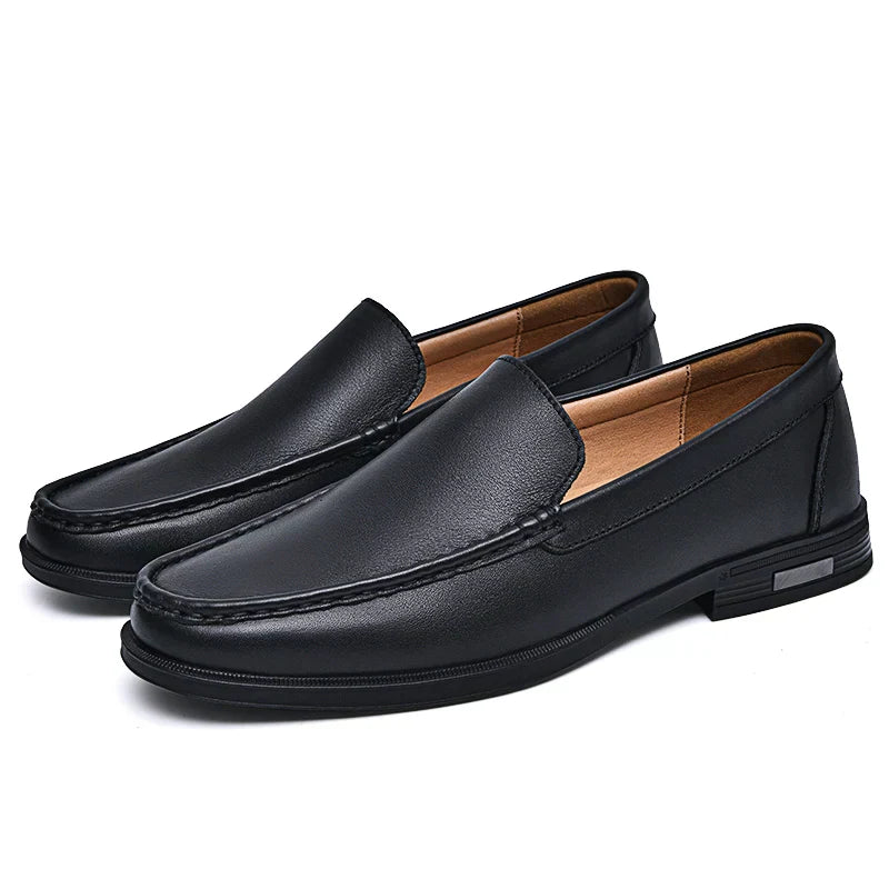 Herren Slip-On Schuhe Klassisch Leder