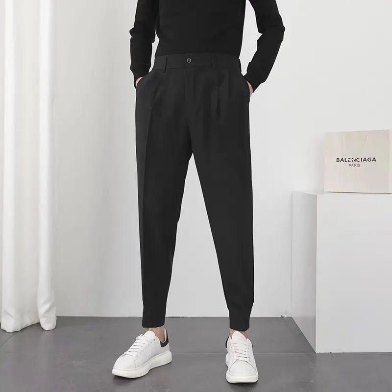 Herren Slimfit Hose Bundfalten