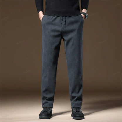 Herren Cordhose Stilvoll Bequem Grau
