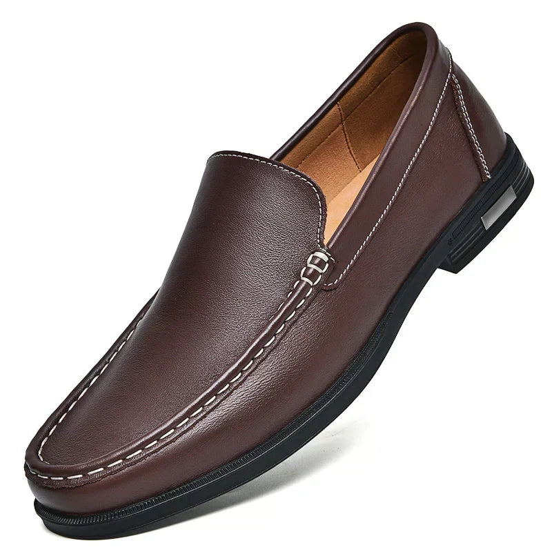 Herren Slip-On Schuhe Klassisch Leder